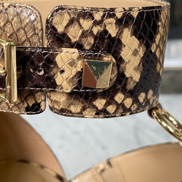 Michael Kors Snake Skin Ankle Strap Heels - Picture 6 of 8
